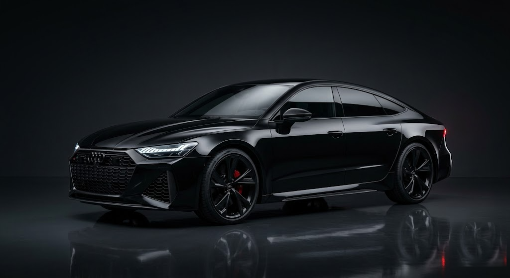 Audi RS7 Sportback negro de estudio