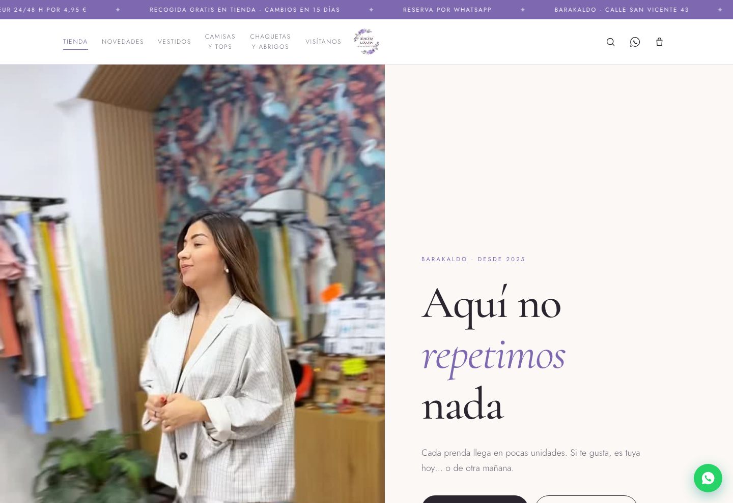 Boceto de tienda online de Bendita Locura