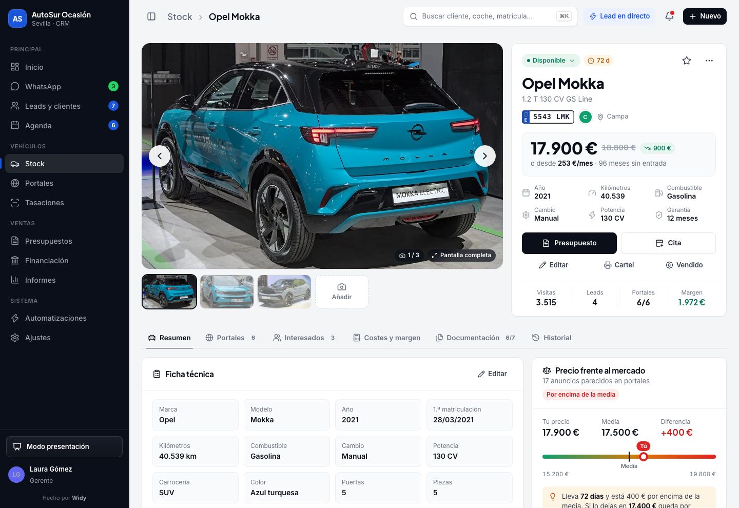 Demo de CRM para concesionarios de CRM de concesionario