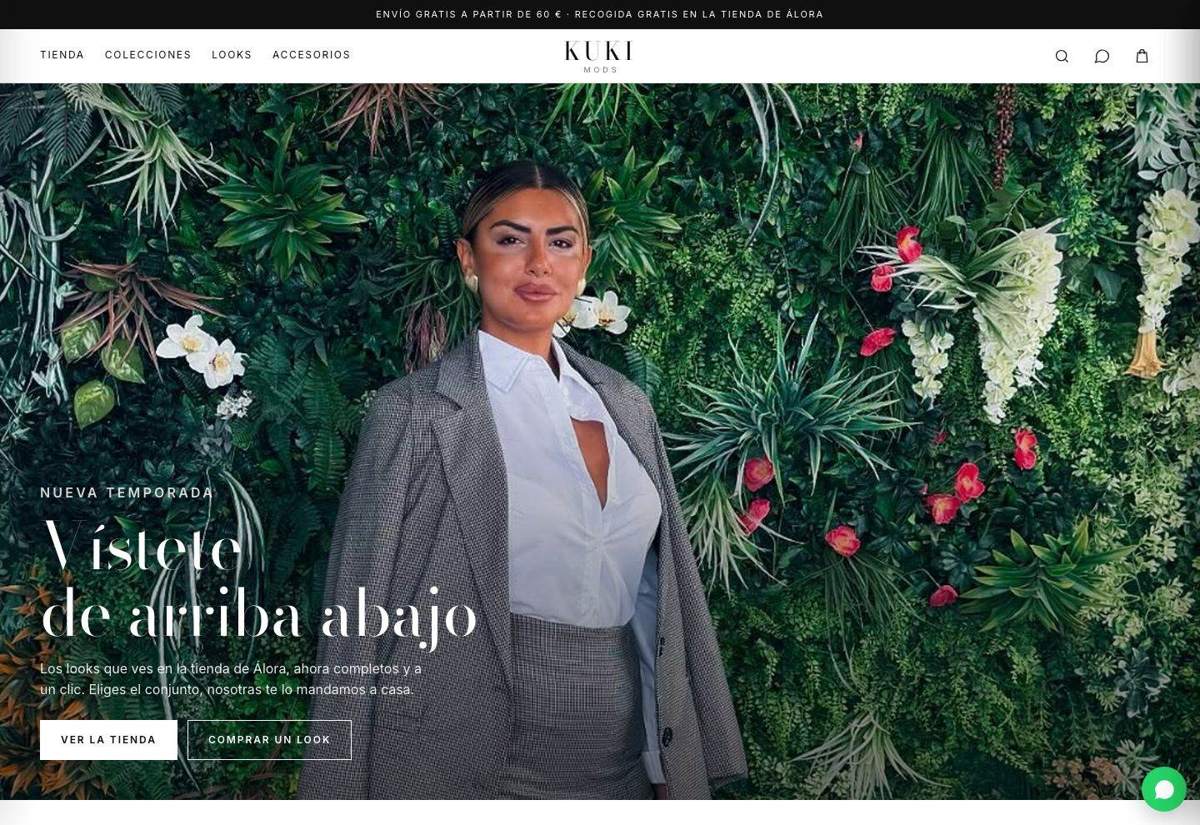 Boceto de tienda online de Kuki Mods