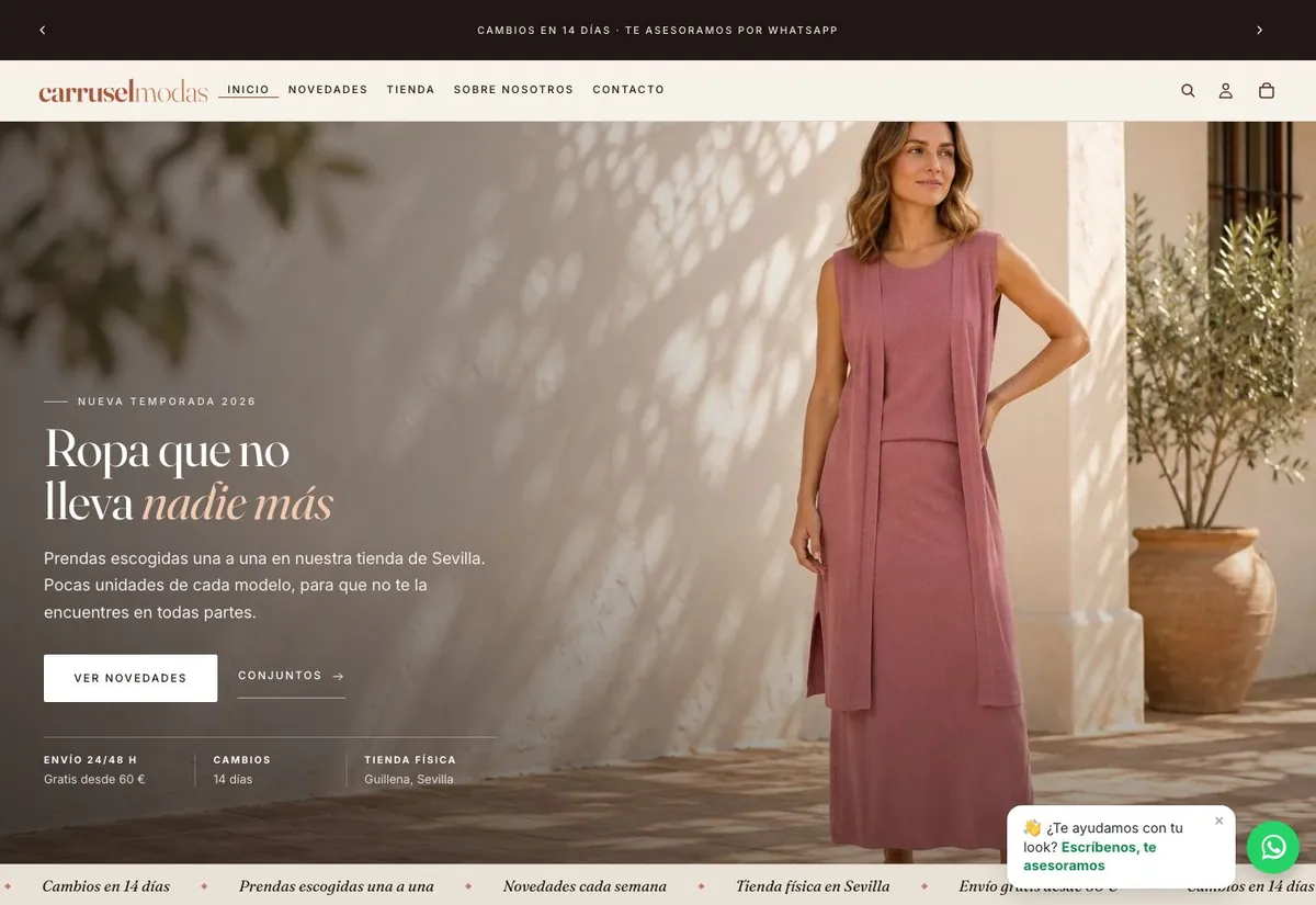 Tienda online de moda de mujer de Modas Carrusel
