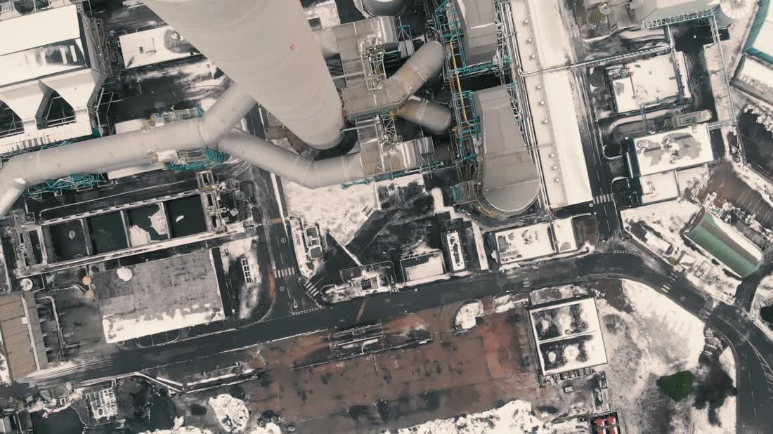 Instalación industrial vista desde el aire